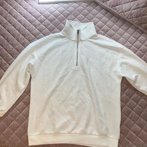 Plain white, light sweater 
Never worn 
Light weight